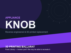 3D printed replacement knob parts — appliance category placeholder
