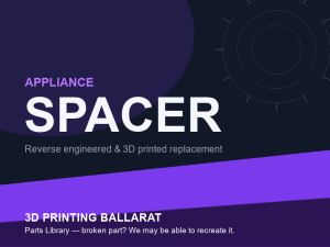 3D printed replacement spacer parts — appliance category placeholder
