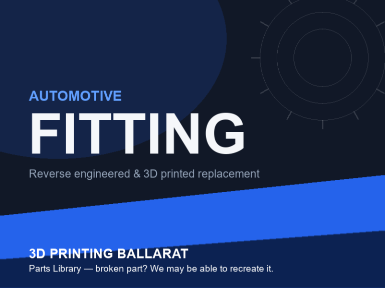 3D printed replacement fitting parts — automotive category placeholder