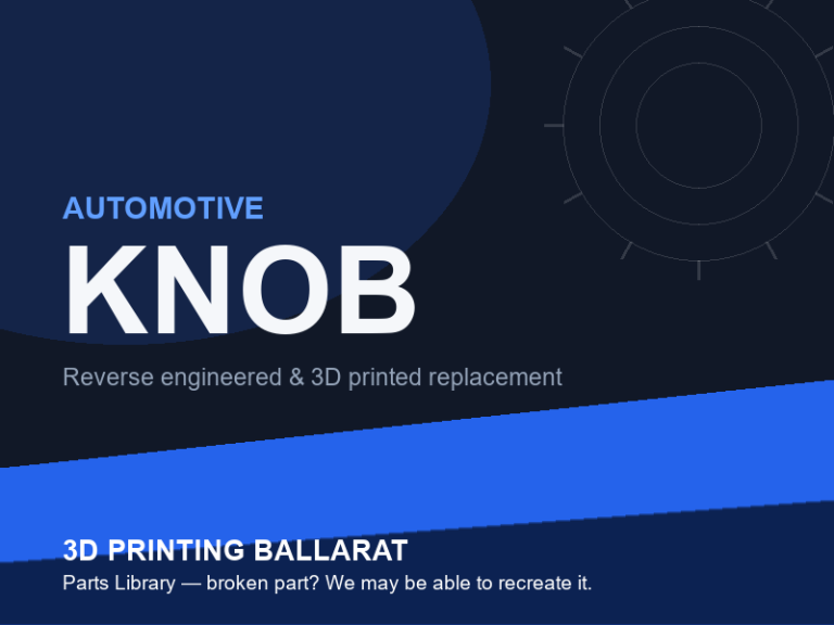 3D printed replacement knob parts — automotive category placeholder