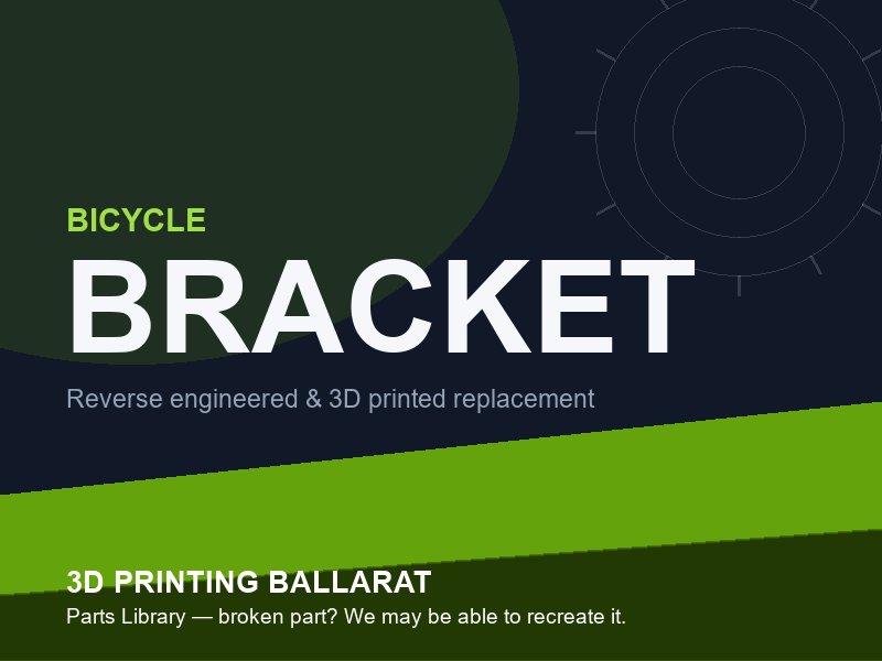 3D printed replacement bracket parts — bicycle category placeholder