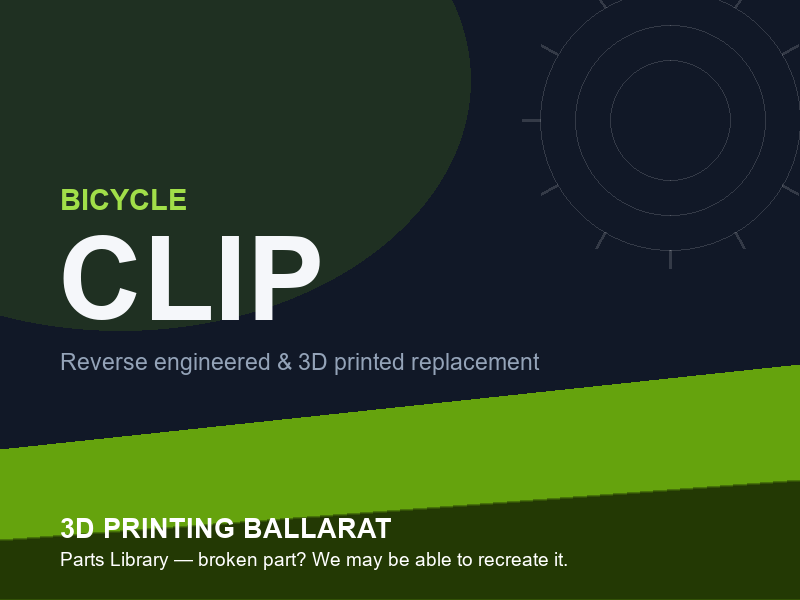 3D printed replacement clip parts — bicycle category placeholder