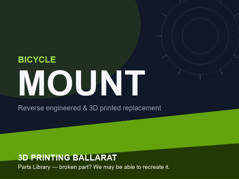 3D printed replacement mount parts — bicycle category placeholder