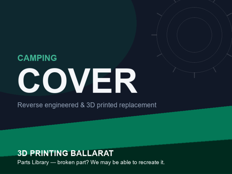 3D printed replacement cover parts — camping category placeholder