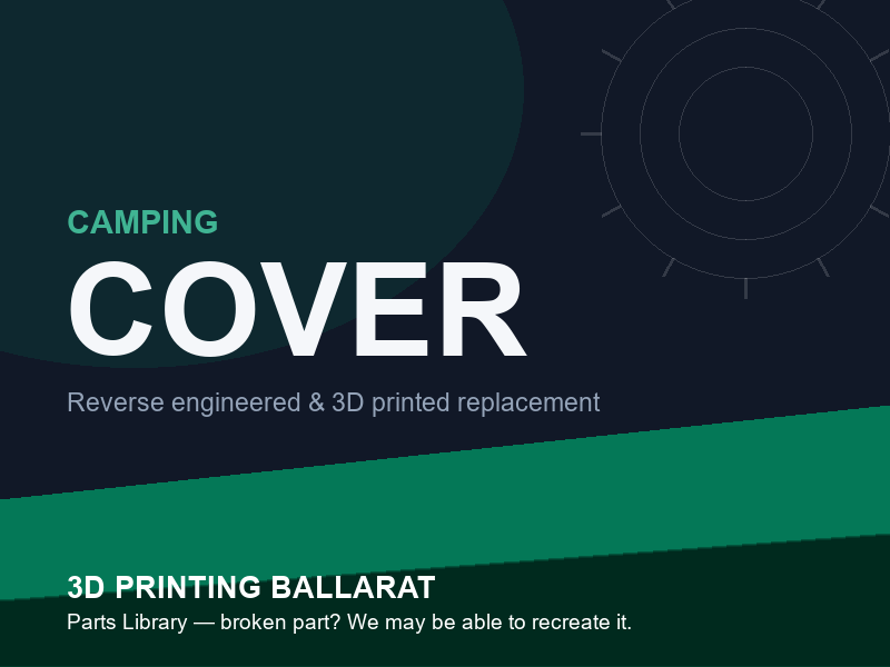 3D printed replacement cover parts — camping category placeholder