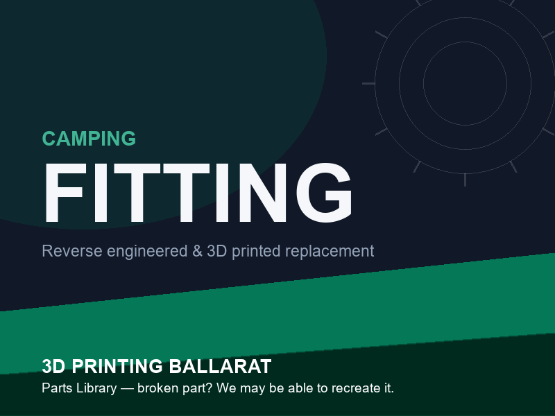3D printed replacement fitting parts — camping category placeholder