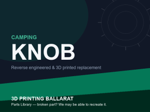 3D printed replacement knob parts — camping category placeholder