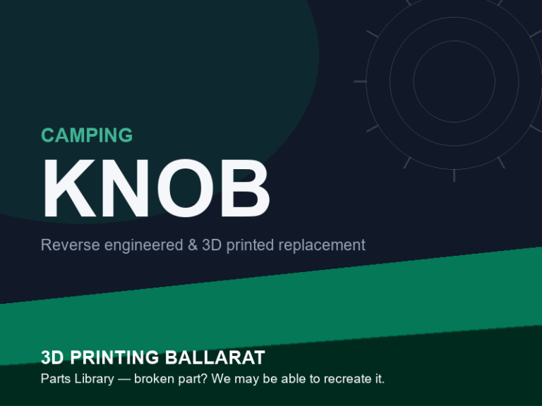 3D printed replacement knob parts — camping category placeholder