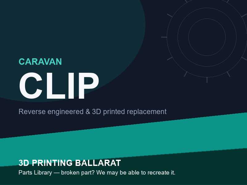 3D printed replacement clip parts — caravan category placeholder