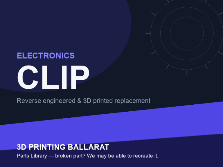 3D printed replacement clip parts — electronics category placeholder