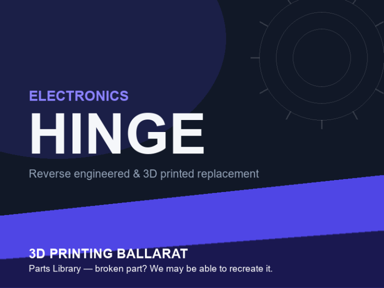 3D printed replacement hinge parts — electronics category placeholder