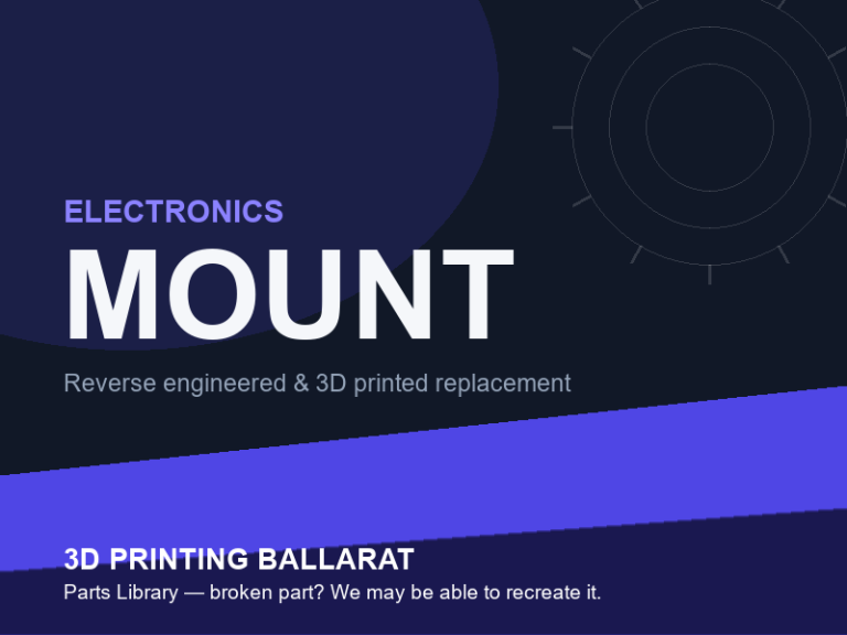 3D printed replacement mount parts — electronics category placeholder