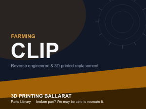 3D printed replacement clip parts — farming category placeholder