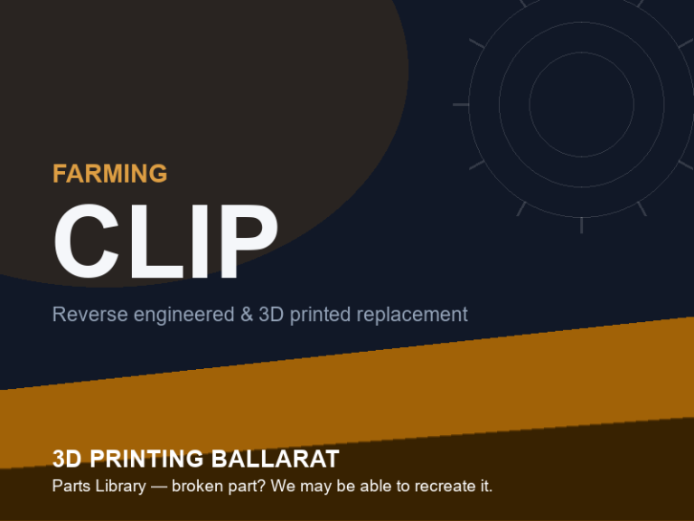 3D printed replacement clip parts — farming category placeholder