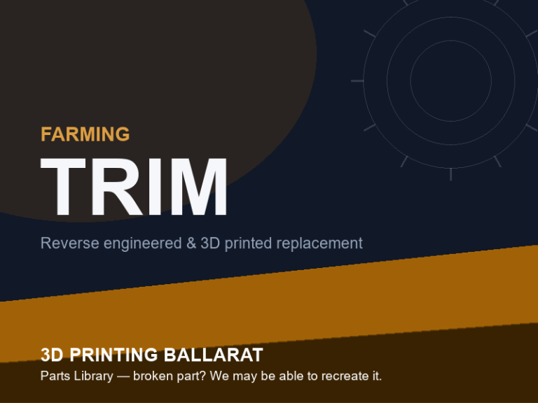 3D printed replacement trim parts — farming category placeholder