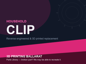 3D printed replacement clip parts — household category placeholder
