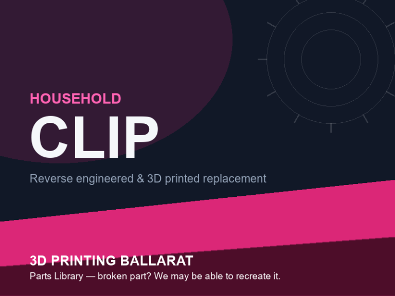 3D printed replacement clip parts — household category placeholder