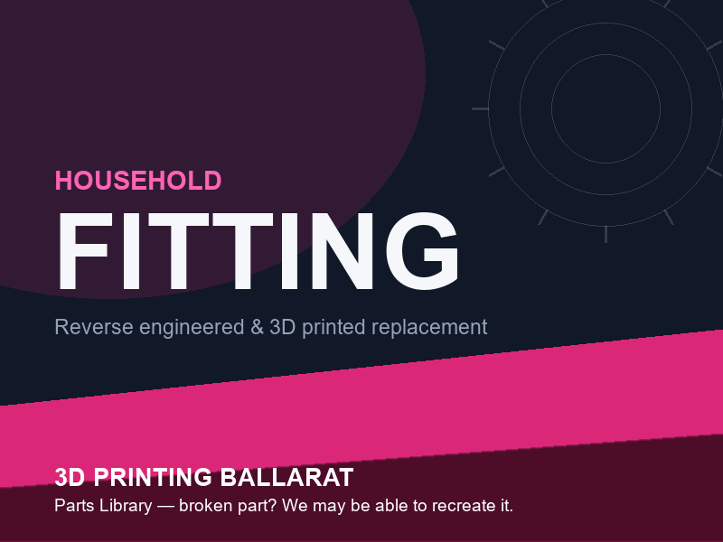 3D printed replacement fitting parts — household category placeholder