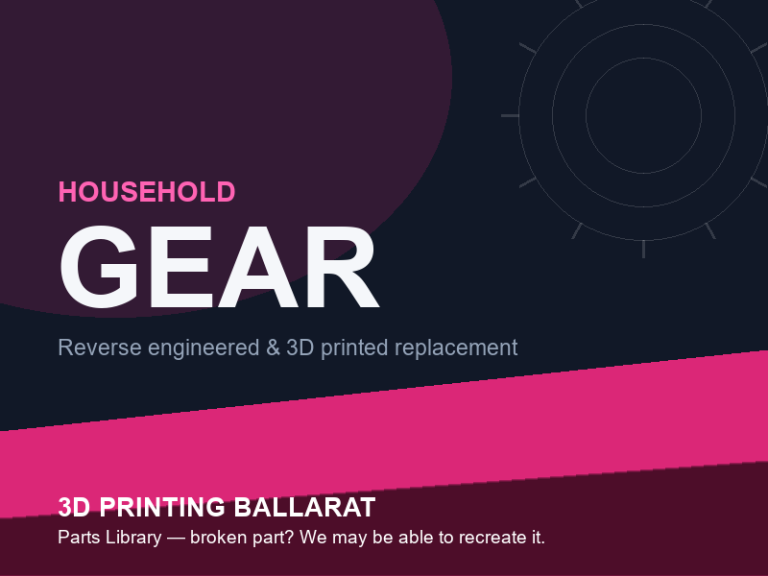 3D printed replacement gear parts — household category placeholder