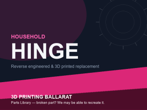 3D printed replacement hinge parts — household category placeholder