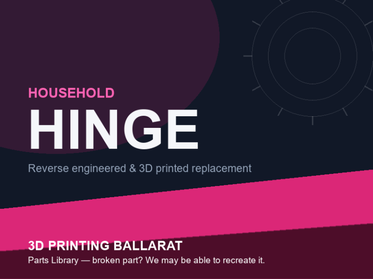 3D printed replacement hinge parts — household category placeholder