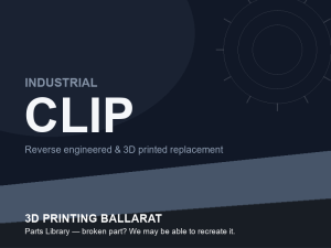 3D printed replacement clip parts — industrial category placeholder