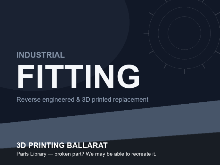 3D printed replacement fitting parts — industrial category placeholder