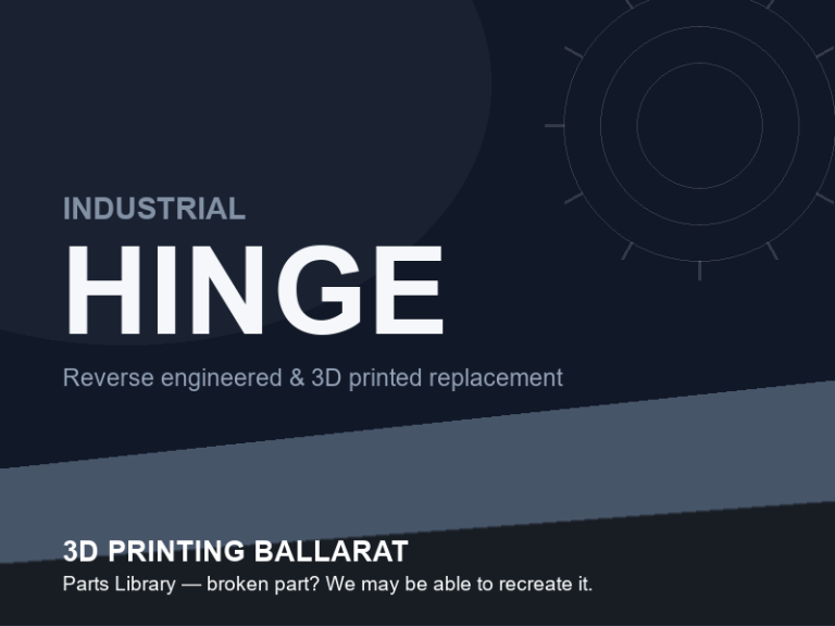3D printed replacement hinge parts — industrial category placeholder
