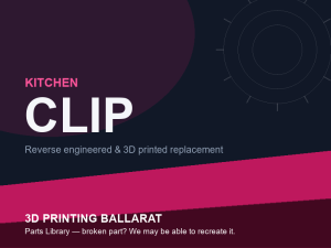 3D printed replacement clip parts — kitchen category placeholder