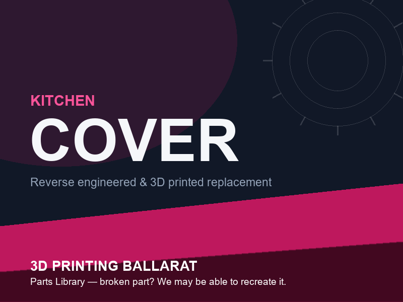 3D printed replacement cover parts — kitchen category placeholder