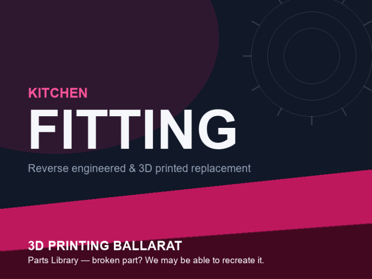3D printed replacement fitting parts — kitchen category placeholder