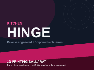 3D printed replacement hinge parts — kitchen category placeholder
