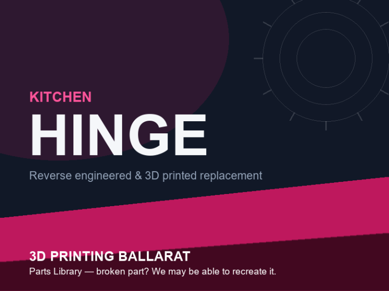 3D printed replacement hinge parts — kitchen category placeholder