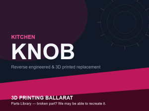 3D printed replacement knob parts — kitchen category placeholder