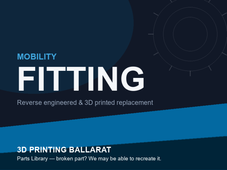 3D printed replacement fitting parts — mobility category placeholder