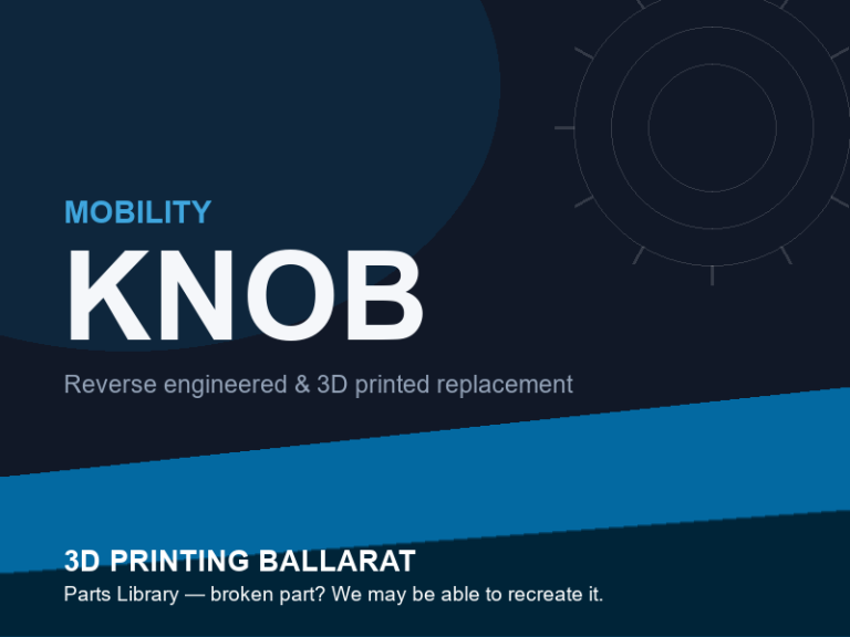 3D printed replacement knob parts — mobility category placeholder
