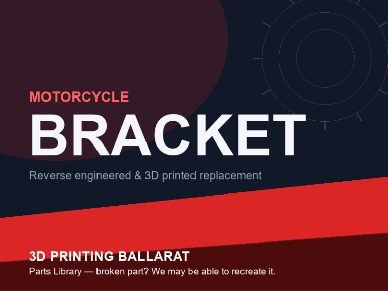 3D printed replacement bracket parts — motorcycle category placeholder