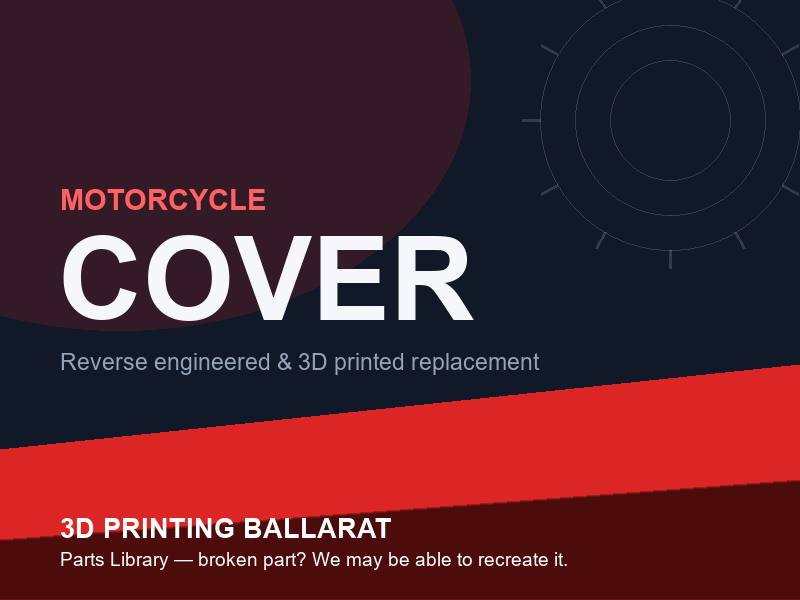 3D printed replacement cover parts — motorcycle category placeholder