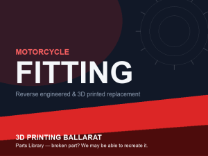3D printed replacement fitting parts — motorcycle category placeholder
