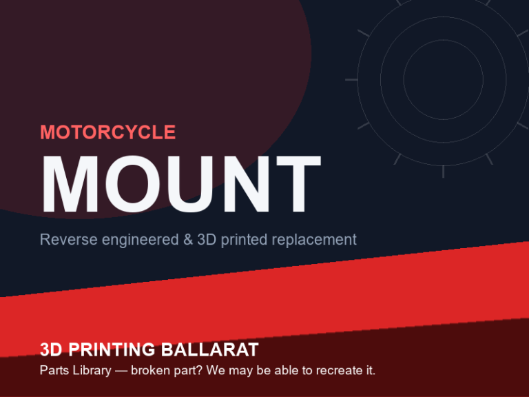 3D printed replacement mount parts — motorcycle category placeholder