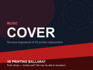 3D printed replacement cover parts — music category placeholder