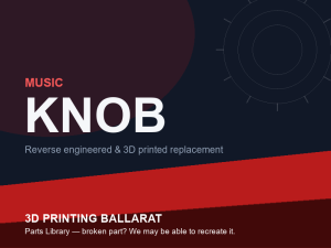 3D printed replacement knob parts — music category placeholder
