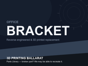 3D printed replacement bracket parts — office category placeholder