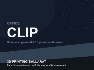 3D printed replacement clip parts — office category placeholder