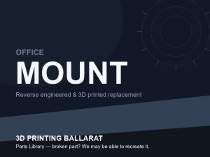 3D printed replacement mount parts — office category placeholder