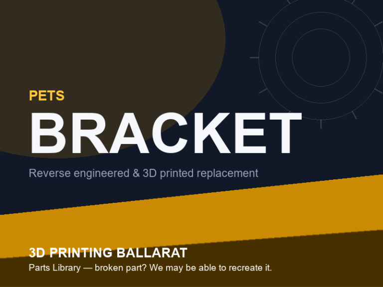 3D printed replacement bracket parts — pets category placeholder