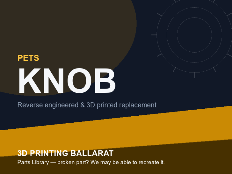 3D printed replacement knob parts — pets category placeholder