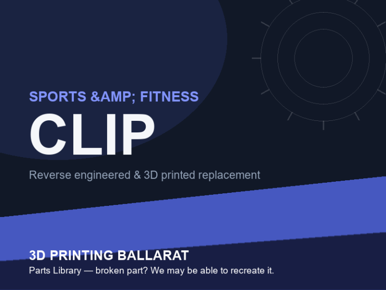 3D printed replacement clip parts — sports & fitness category placeholder