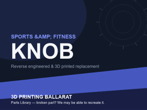 3D printed replacement knob parts — sports & fitness category placeholder