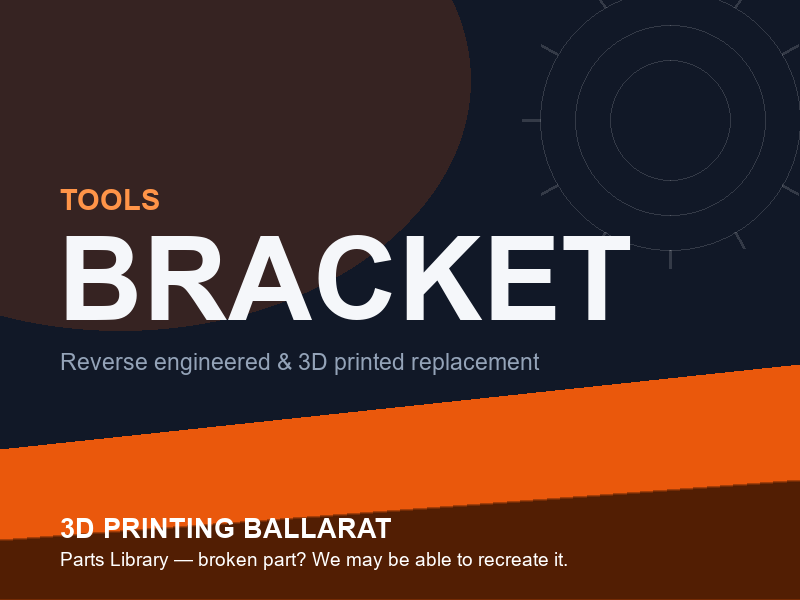 3D printed replacement bracket parts — tools category placeholder